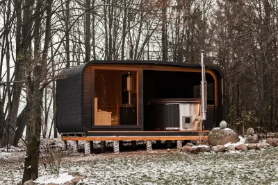2v1 LUX Sauna + koupací káď – Luxusní venkovní wellness z thermo dřeva