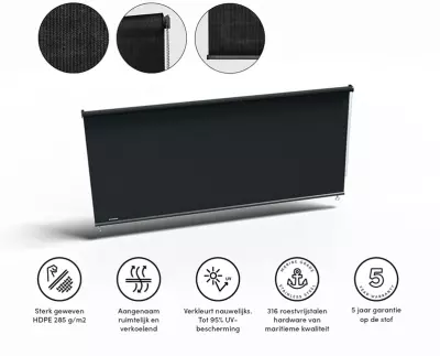 Coolfit venkovní roleta 250 cm - černá