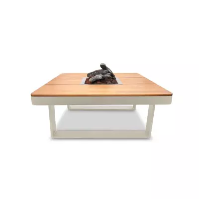 Čtvercový  plynový krb Horizont 95 oyster beige