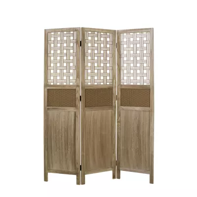 Dřevěný paraván s dekorací korku HS 1825