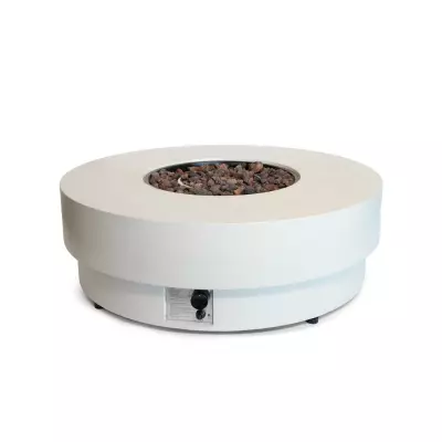 Estate kulatý plynový krbový stůl  76 oyster beige