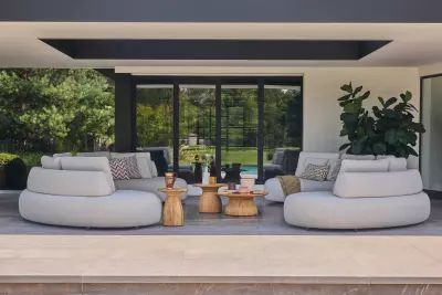 Farzi Lux teakový stolík Ø40x46 cm