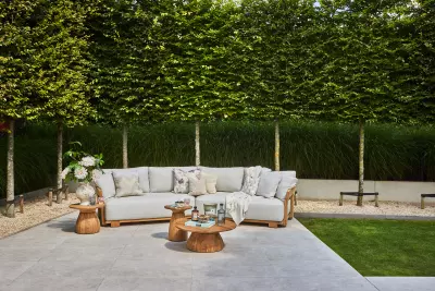 Farzi Lux teakový stolík Ø80x31 cm