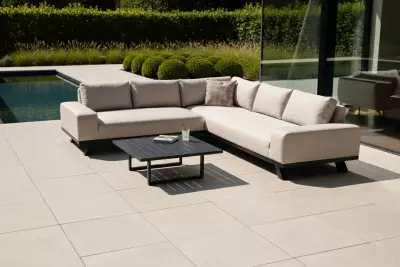 Flow Easey Graumel Chalk – luxusní rohová zahradní lounge sedačka