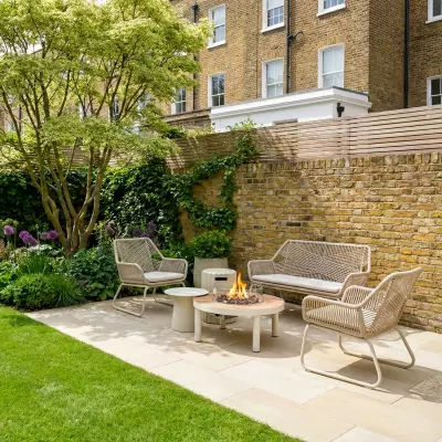 Kulatý plynový krbový stůl Riviera 80 oyster beige