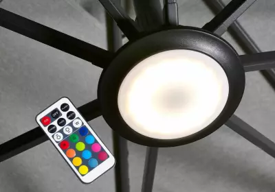 LED osvětlení na zahradní slunečníky Platinum RGB