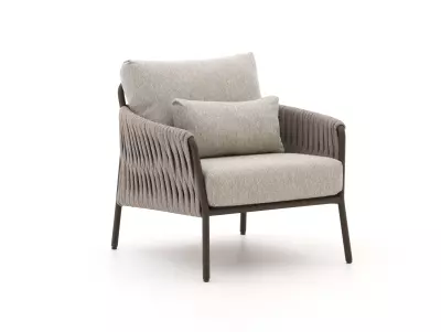 Lounge křeslo Fiavé Clouded bronze/Pebble desert bouclé