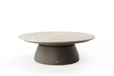 Luxusní konferenční stolek Farzi Ø110x36 cm bronze/Neolith
