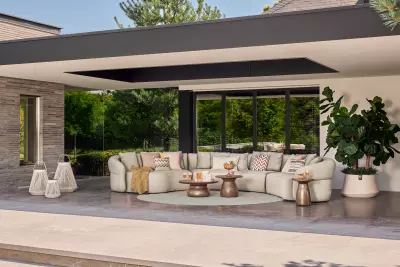 Luxusní konferenční stolek Farzi Ø80x31 cm bronze/Neolith