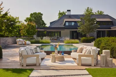 Luxusní konferenční stolek Farzi Ø80x31 cm champagne/Neolith