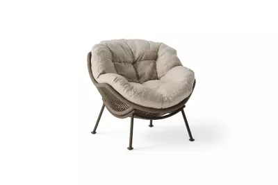 Luxusní zahradní křeslo Siano Bronze – Pebble Desert Bouclé