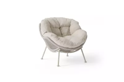 Luxusní zahradní křeslo Siano camel sand/Beachy bouclé