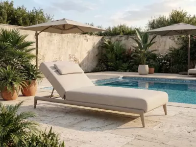 Luxusní zahradní lehátko FLOW AUVIN Tuscan Sand