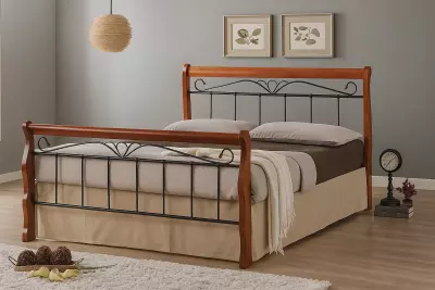 Manželská postel LOREANA 140 × 200 hnědá