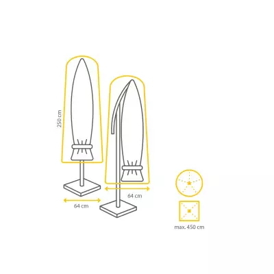 Ochranný kryt na konzolový slunečník TO-6296 do 450 cm