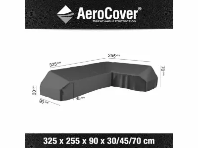 Ochranný kryt na zahradní nábytek 7883L 325x255x90x30/45/70cm pravý