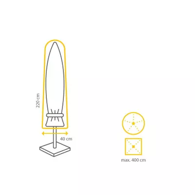 Ochranný kryt pro slunečník s centrální tyčí TO-6295  do 400 x 400 cm