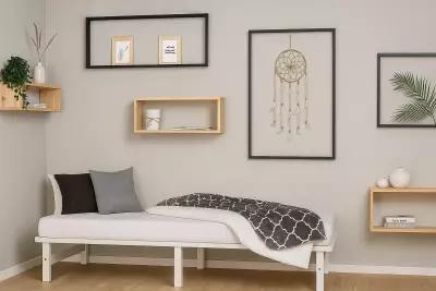 Paletová postel ABREE 90X200 bílá