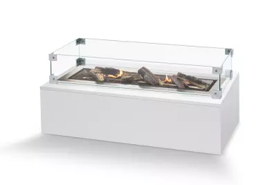 Skleněný kryt na vestavěné ohniště obdélníkový velký