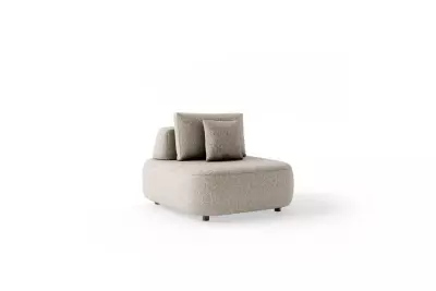 SUNS Blocchi – designové zahradní křeslo Pebble Desert Bouclé