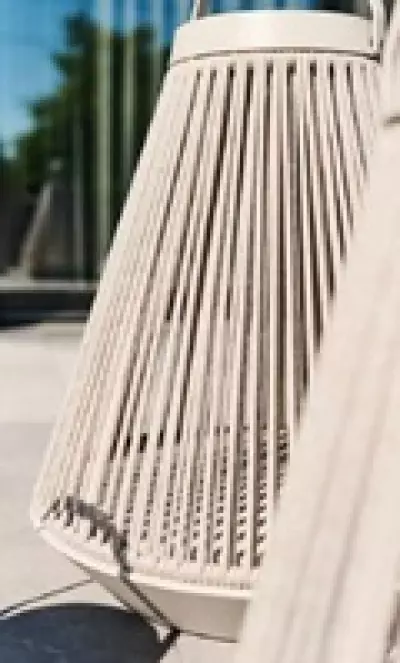 Venkovní  solární svítidlo AVA L creme/creme