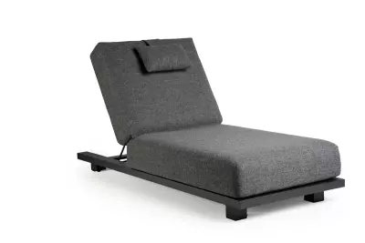 Zahradní hliníkové lehátko Rosario antracit - outlet