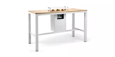 Zahradní krb  Rechthoek - barový stůl, bílý