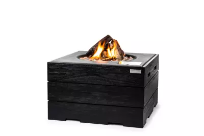 Zahradní krb Teak Black Vierkant antracit