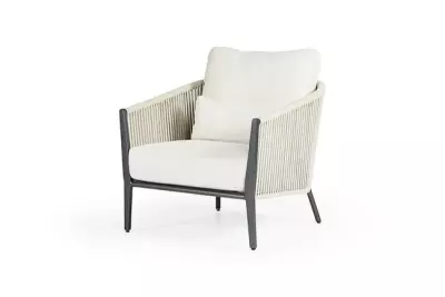 Zahradní křeslo AVERO antracit/natural - outlet