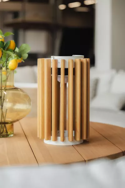 Záhradní solární LED lampa Glow/malá creme white