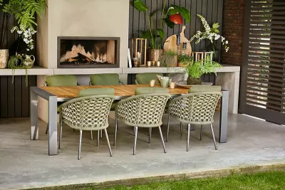 Zahradní židle Nappa Misty camel sand/Seashell bouclé