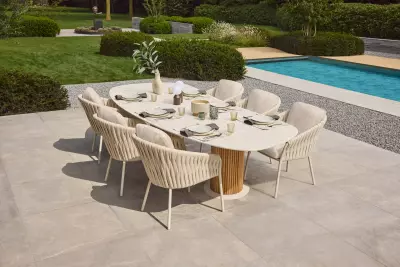 Zahradní židle Nappa Misty camel sand/Seashell bouclé