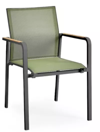 Zahradní židle SUNS TUTTI teak antracit /zelená - outlet