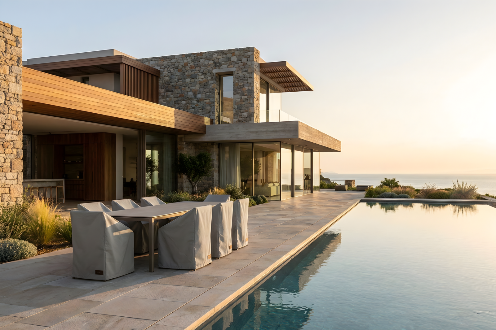 8-místný zahradní set - prostor pro rodinná setkání - Zahradní nábytek, ratanový nábytek, teak, pergola | drstudio.cz