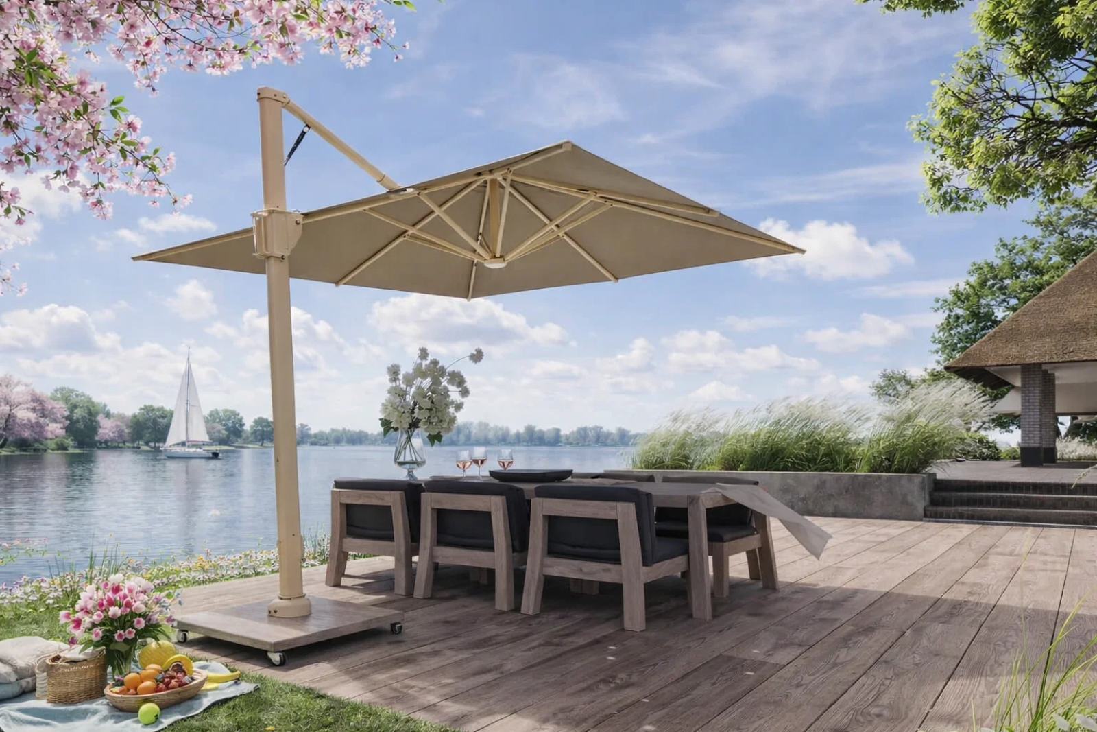 Jak velký slunečník zvolit na terasu | DR Studio